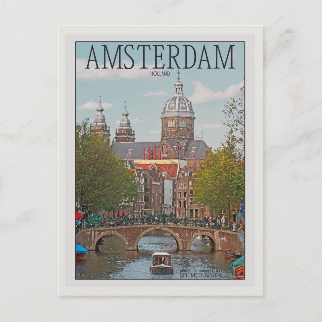 Amsterdam - Sint Nicolaaskerk Postkarte (Vorderseite)