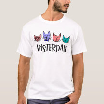 Amsterdam Skyline Cat T - Shirt
