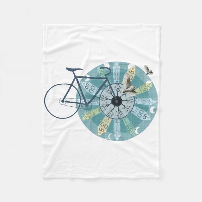 Amsterdam skyline fleecedecke (Vorderseite)