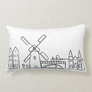 Amsterdam-Skyline-Kissen Lendenkissen