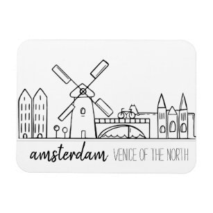 Amsterdam Skyline Magnet