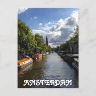 Amsterdam Spring Canal Prinsengracht Postkarte