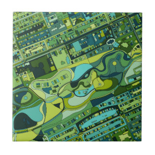 Amsterdam-Stadt-Struktur-Karte Fliese