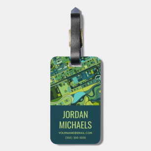 Amsterdam-Stadt-Struktur-Karte Gepäckanhänger