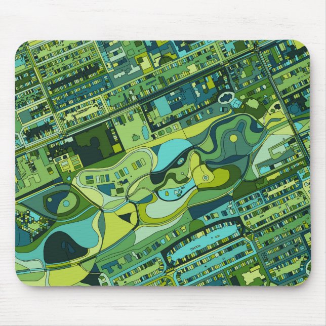 Amsterdam-Stadt-Struktur-Karte Mousepad (Vorne)