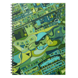 Amsterdam-Stadt-Struktur-Karte Notizblock