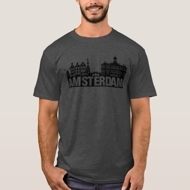 Amsterdam Stadtfamilie T-Shirt (Vorderseite)