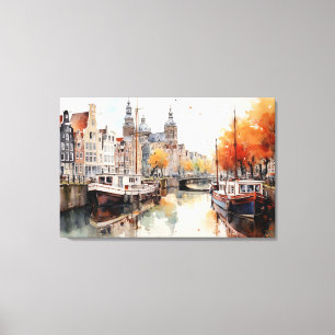 Amsterdam, Stretched Canvas Print Leinwanddruck