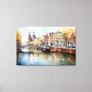 Amsterdam, Stretched Canvas Print Leinwanddruck