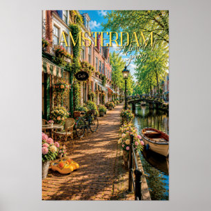 Amsterdam Touch Of Spring Kanal Szene Kunst Poster