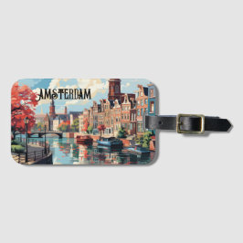 Amsterdam Travel Luggage Tag Gepäckanhänger