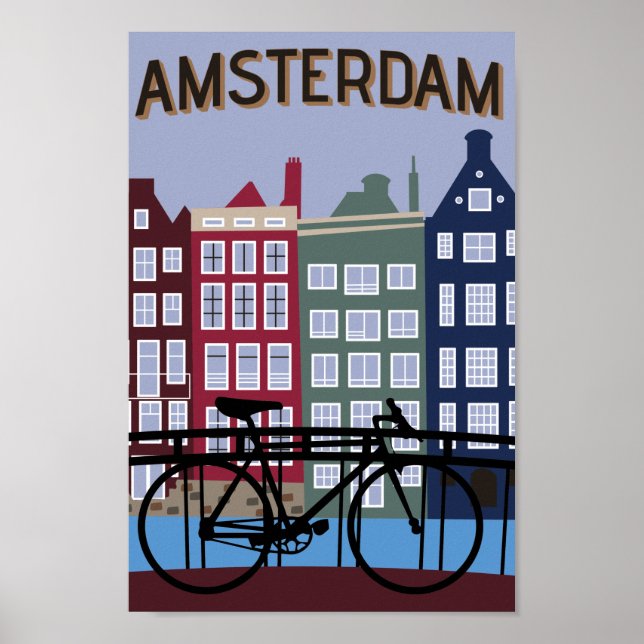 Amsterdam Travel Poster (Vorne)