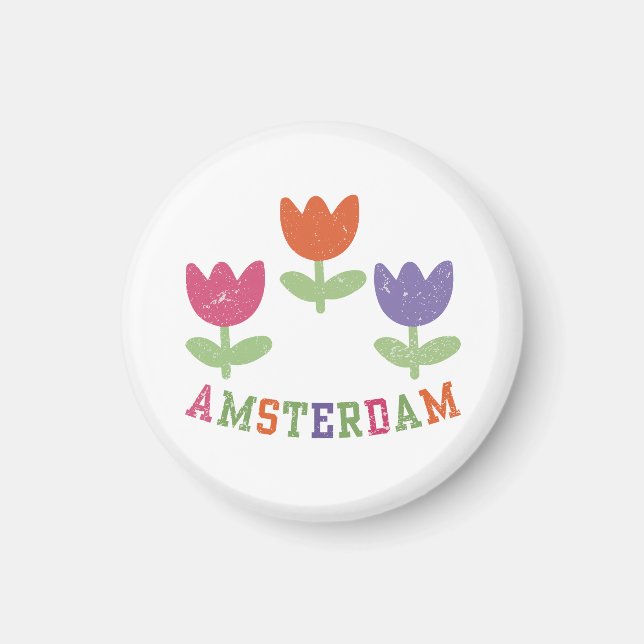 Amsterdam Tulips Magnet (Vorne)