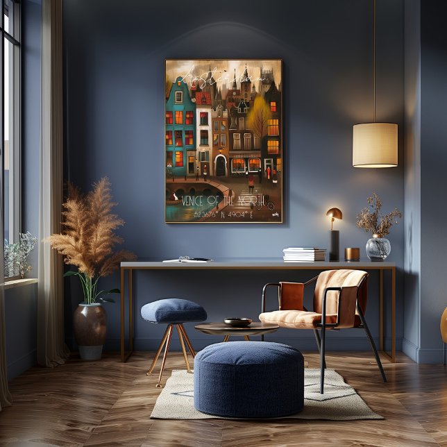 Amsterdam: Venice of the North - Whimsical Art Poster (Von Creator hochgeladen)