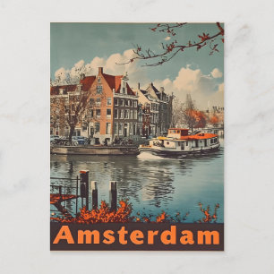 Amsterdam Vintag Postkarte
