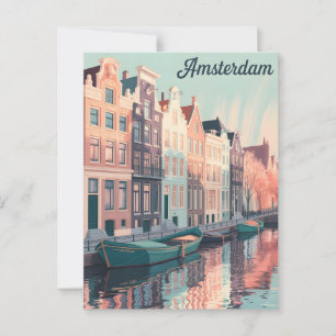 Amsterdam Vintag Postkarte