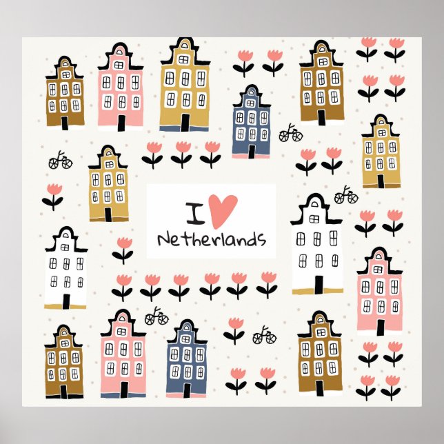 Amsterdam Vintag: Traditionelle Stadterkundung Poster (Vorne)