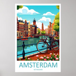 Amsterdam Vintage Nationaler Ski-Reiseplakat Park Poster