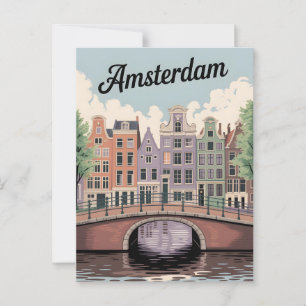Amsterdam Vintage Postkarte