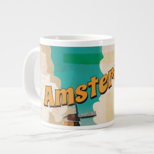 Amsterdam Vintage Reiseplakat Jumbo-Tasse