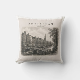 Amsterdam | Vintage Travel City Design Kissen