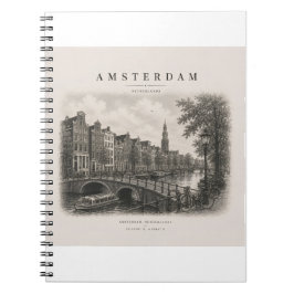 Amsterdam | Vintage Travel City Design Notizblock