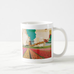 Amsterdam Vintage Travel Poster Kaffeetasse