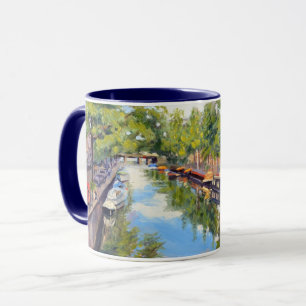 Amsterdam-Wasserstraße in warmem Licht Tasse