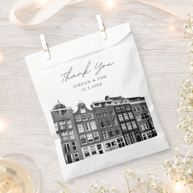 Amsterdam Wedding Personalisiertes Foto Geschenktütchen (Ausgeschnitten)