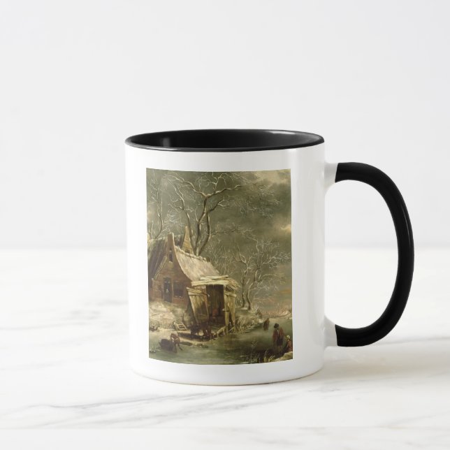Amsterdam, Winterszene, 17. Jahrhundert Tasse (Rechts)