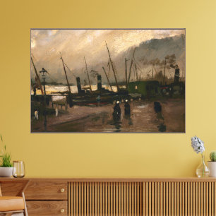 Amsterdamer Fischerhafen Sturm von Vincent Gogh Leinwanddruck