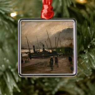 Amsterdamer Fischerhafen Sturm von Vincent Gogh Ornament Aus Metall