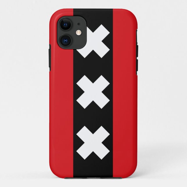 Amsterdamer Flagge Case-Mate iPhone Hülle (Rückseite)