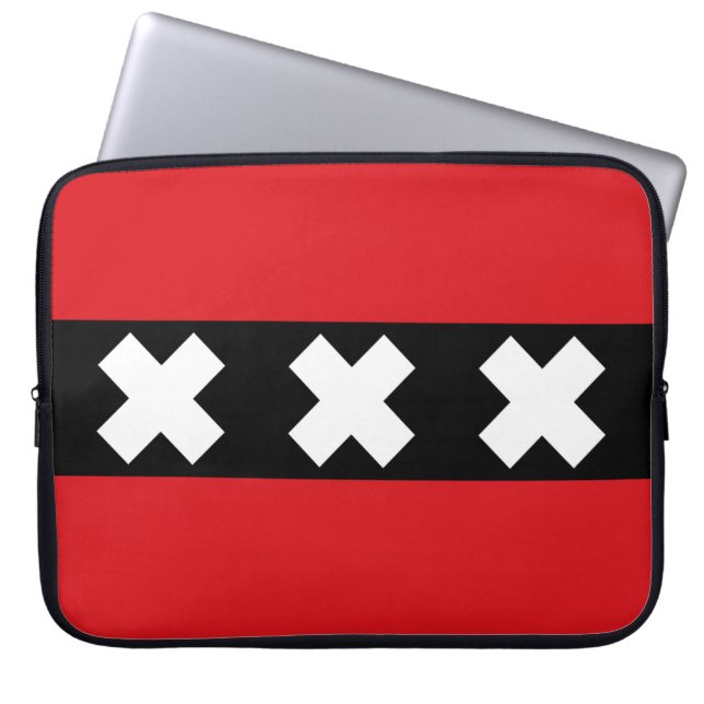 Amsterdamer Flagge Laptopschutzhülle (Vorderseite)
