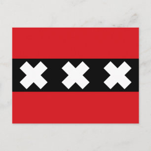 Amsterdamer Flagge Postkarte