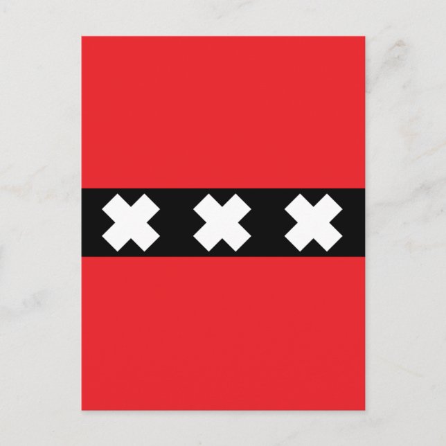 Amsterdamer Flagge Postkarte (Vorderseite)