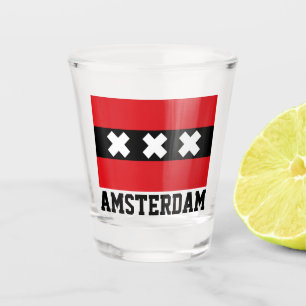Amsterdamer Flagge Schnapsglas