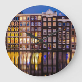 Amsterdamer Gebäude-Uhr Große Wanduhr