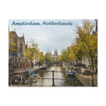 Amsterdamer Kanäle im Herbst Postkarte