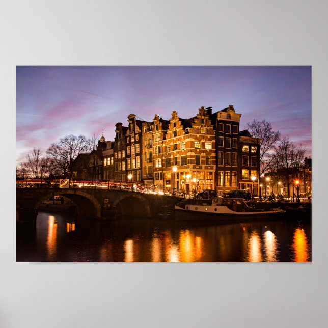 Amsterdamer Kanalhäuser am Poster (Vorne)