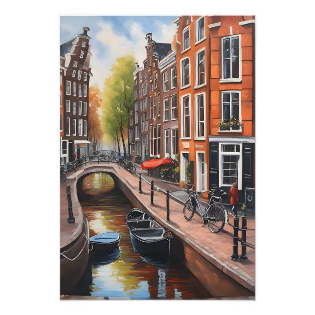 Amsterdamer Ölmalerei Fotodruck (Vorne)