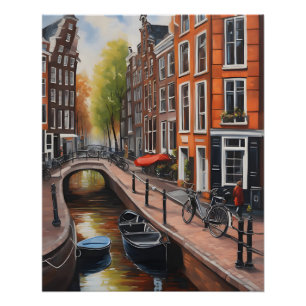 Amsterdamer Ölmalerei Poster