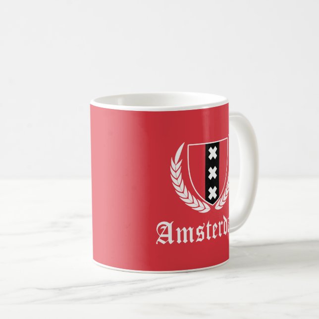 Amsterdamer Wappen Kaffeetasse (VorderseiteRechts)