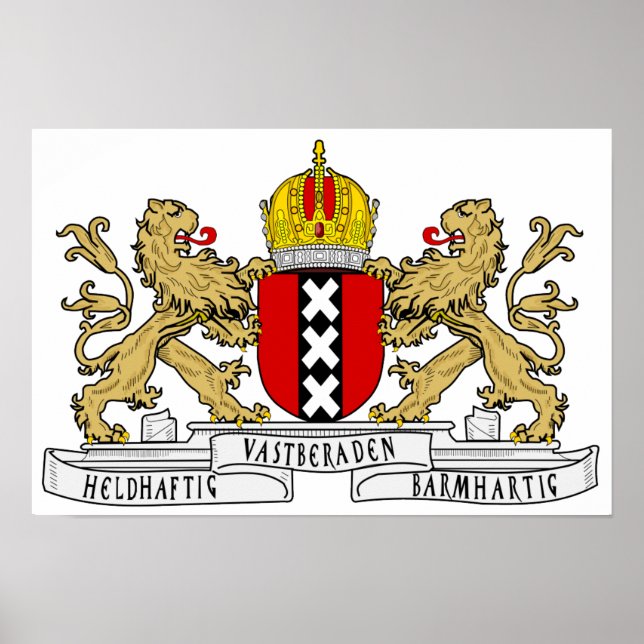 Amsterdamer Wappen Poster (Vorne)