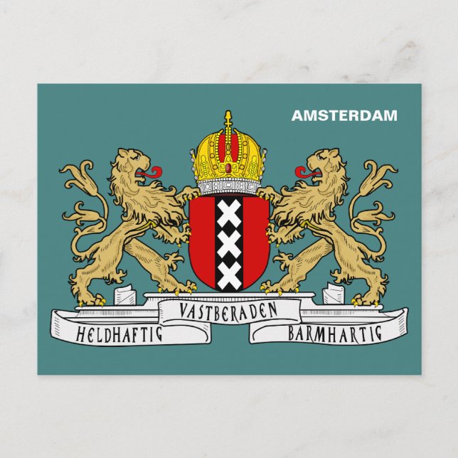 Amsterdamer Wappen Postkarte (Vorderseite)