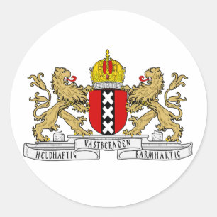 Amsterdamer Wappen Runder Aufkleber
