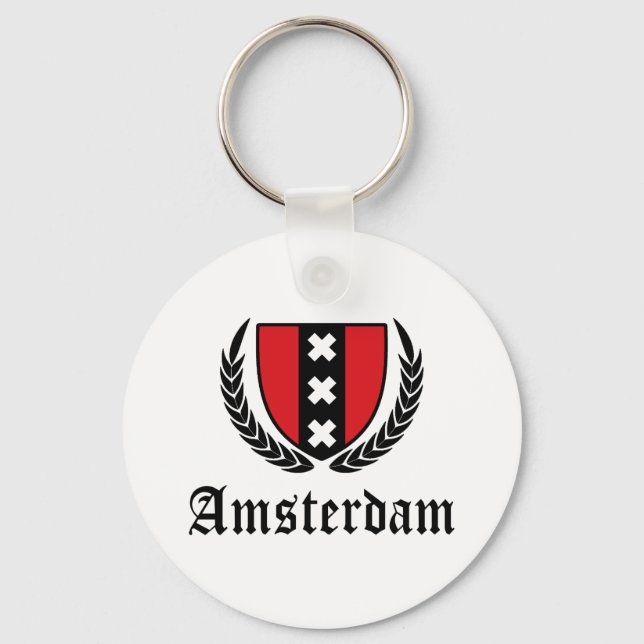 Amsterdamer Wappen Schlüsselanhänger (Vorderseite)