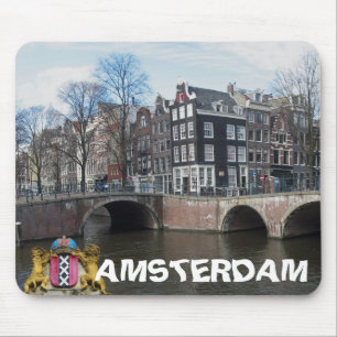 Amsterdamkanal-u. -brücken-Foto Mousepad