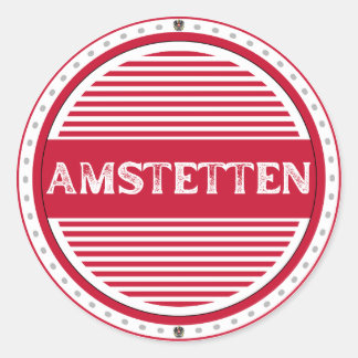 Amstetten City Pride Emblem – Österreichische Iden Runder Aufkleber