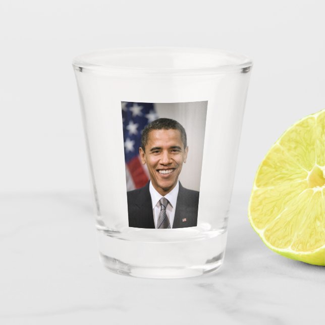 Amt des designierten Präsidenten Barack Obama Schnapsglas (Vorderseite)
